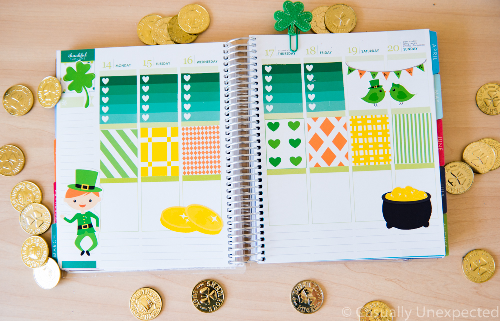 Plan With Me Luck of the Irish Free Printable Planner Stickers