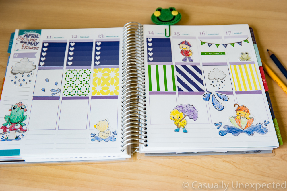 April Showers Free Printable Planner Stickers